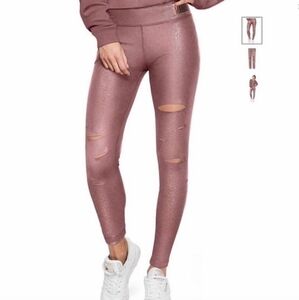 Victoria's Secret PINK Mauve Ripped Leggings Size Large